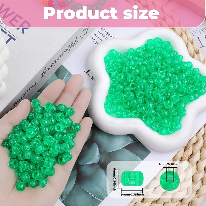 Plastic Pony Beads, for Bracelet, Hair Braiding, Friendship Bracelets, Jewelry - Image 2