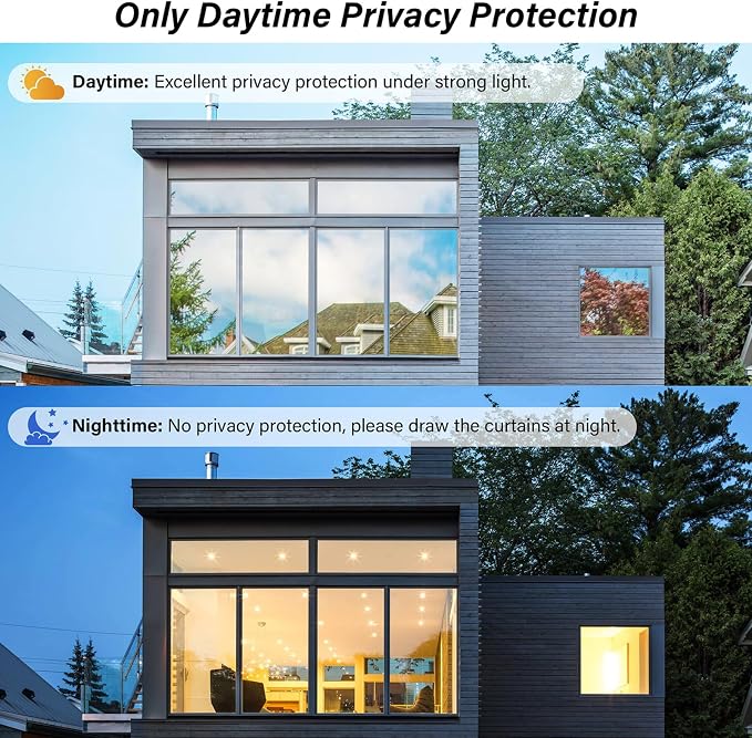 Kromapolis Window Privacy Film Reflective Mirror Film One Way Window Tint - Image 5