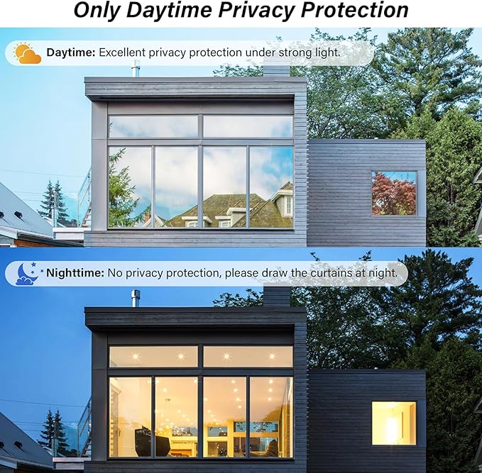 Kromapolis One Way Window Privacy Film Reflective Mirror Home Window Tint - Image 5