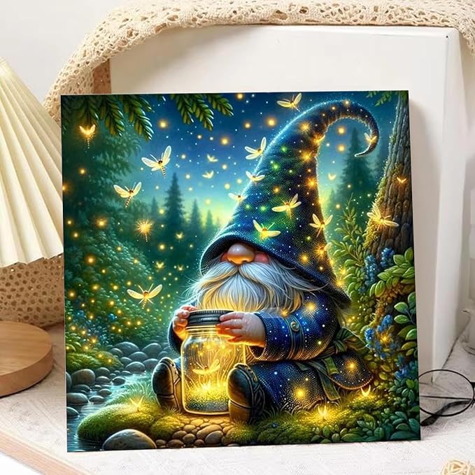 hkejoi Gnome Paint by Numbers Kit - Image 2