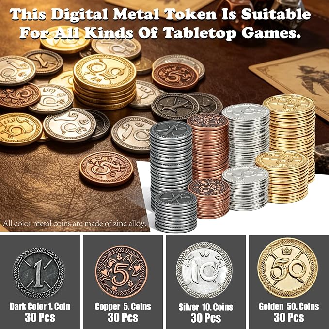Metal Coin Set with Leather Organizer - Image 5