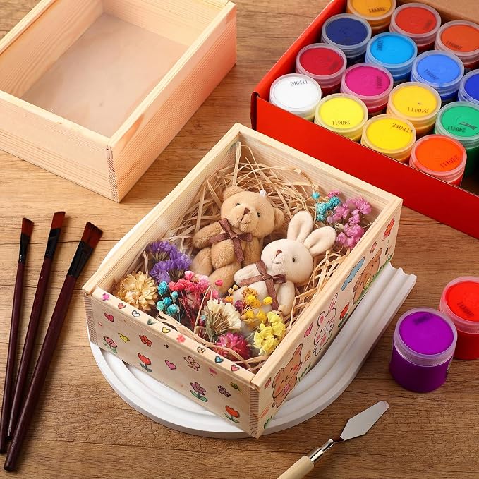 Thyle 12 Pcs Unfinished Wood Display Boxes - Image 5