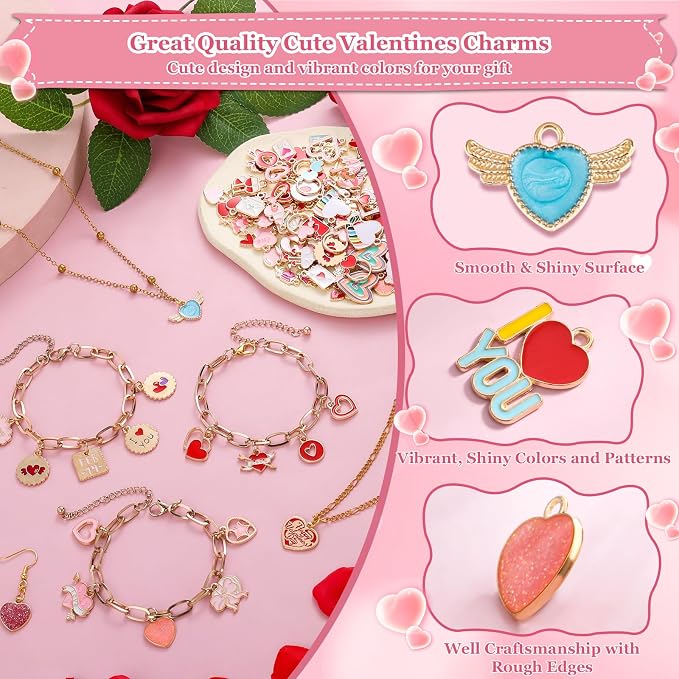 Modacraft 120 Pcs / 60 Pairs Valentine's Day Charms - Image 3
