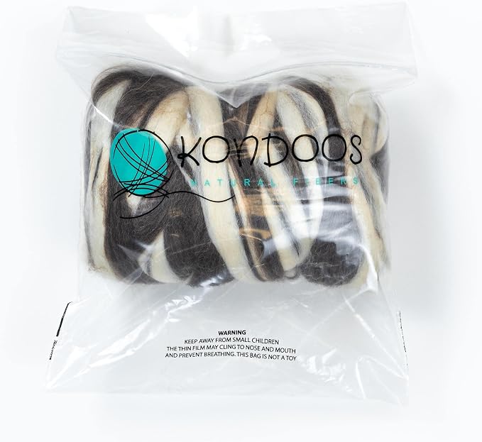 Natural Wool roving, 8 OZ. Best - Image 5