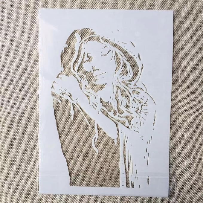 TIAMECH A4 Reusable Raincoat Girl Stencil - Image 2