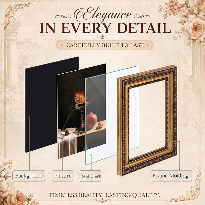 Wonderjune 15 Pcs Vintage Picture Frames Set - Image 4