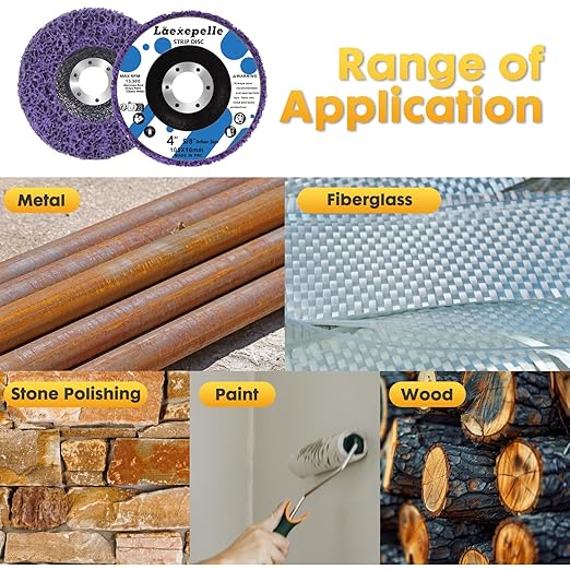 5 Pack Angle Grinder Stripping Wheel Angle Grinder Strip Disc Paint Stripper Attachments Grinder Wheel, Paint Metal Oxidation Rust Remover Stripper Tool (4'' x 5/8'')