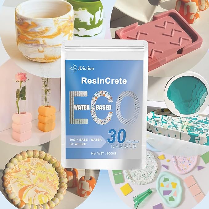 JDiction ResinCrete, 1000G Water-Based Eco-Friendly Formula, 20-30 Minutes - Image 7