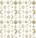 WOCRAFT 60pcs KC Gold Sun Moon Star Charms Bracelet Charms by WOCRAFT