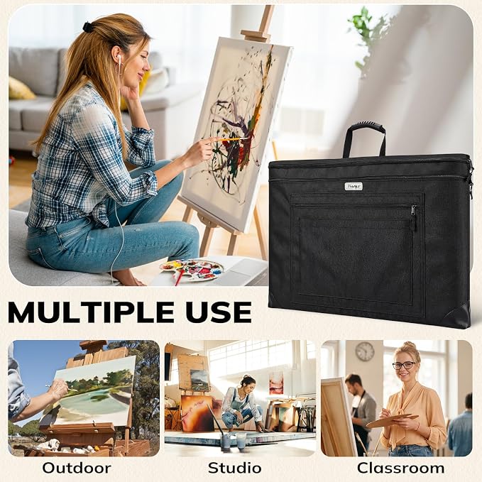 JusArt Art Portfolio Bag, 20x26 Light Weight Portfolio Folder Case - Image 6