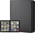360 Cards Ringless 9-Pocket Side Loading Trading Card Binder, PU Zipper Fixed by GERMUN