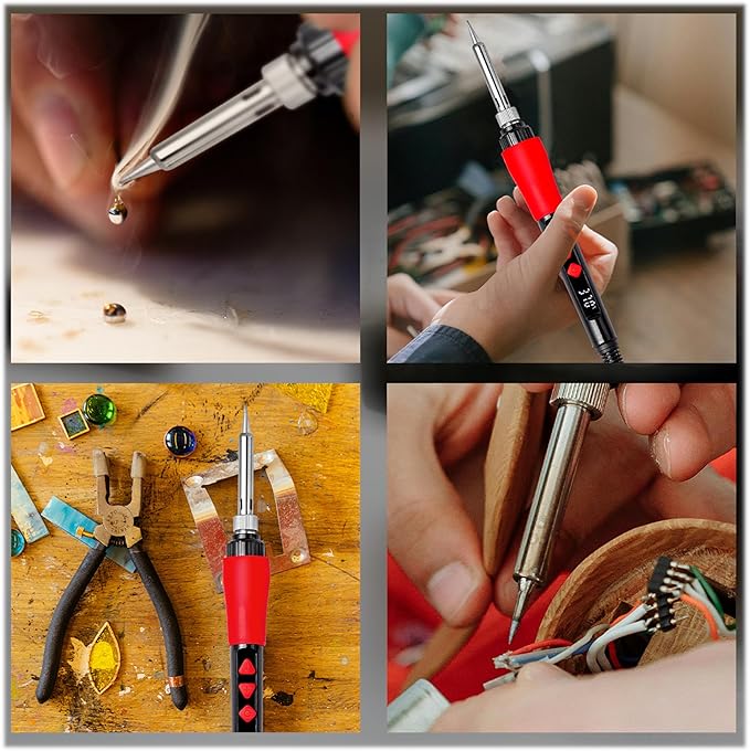 Soldering Iron Kit, 60W LED Display Digital Solder Pen, 5 Replaceable Tips - Image 5