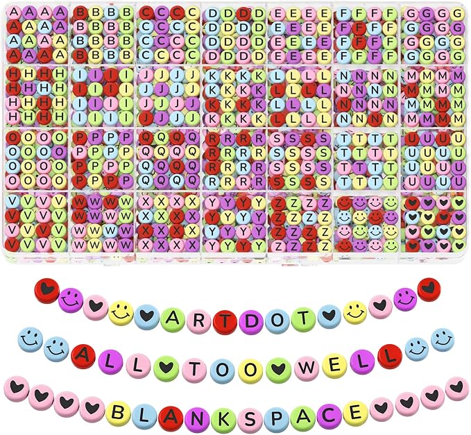 ARTDOT 1400 Pieces Letter Beads by ARTDOT