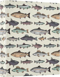 Sea Fish Round Ring Binders Ocean Creatures 3 Ring Clipboard Binder by Wamika