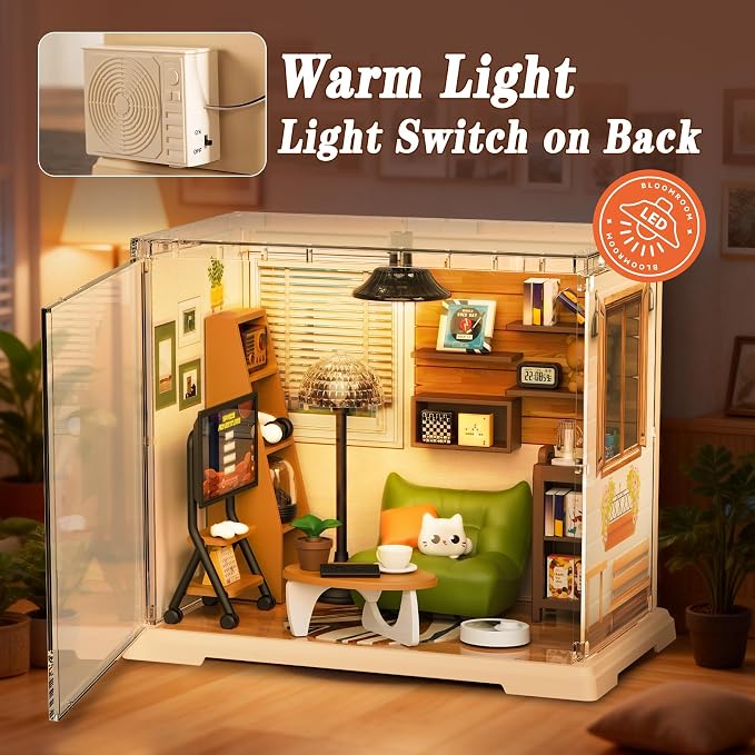 DIY Miniature Living Room Dollhouse Kit - Image 6