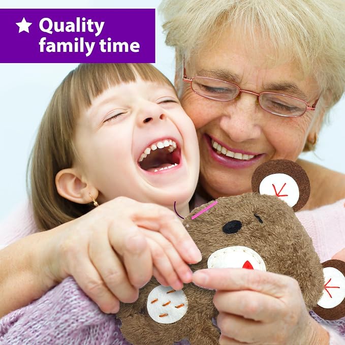KRAFUN Teddy, Raccoon & Owl Sewing Kit - Image 5