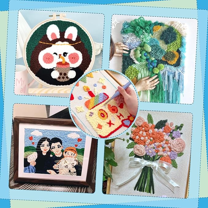 JUPEAN Embroidery Kit, Punch Needle Kit, Punch Needles Kit - Image 7