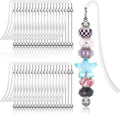 40pcs Beadable Bookmarks DIY Metal Blank Bar Bookmark by Unknown