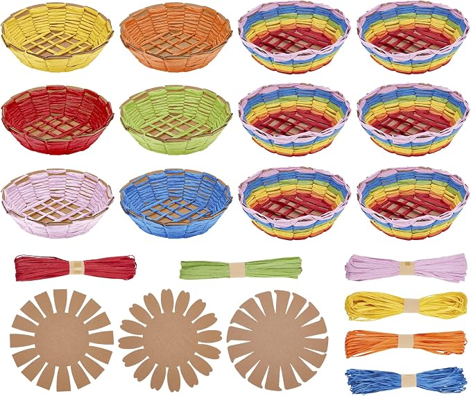 FREEBLOSS 12 Set Basket Weaving Kit Introductory Sewing by FreeandCreativeCraftsArt