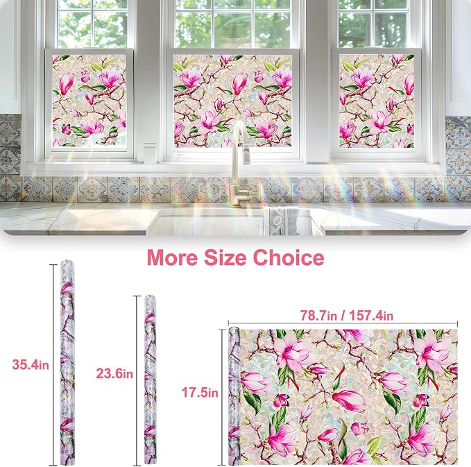 Window Privacy Film Stain Glass Window Film Rainbow Window Film Window clings - Image 6