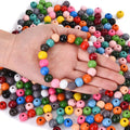 400PCS 12mm 20 Colors Colorful Round Wooden Beads by QDXATIVP