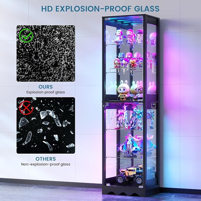 Dystler 2 Pack Glass Display Cabinet - Image 6