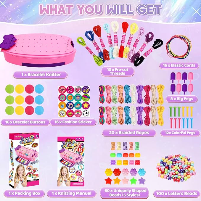 OCHIDO 2 in 1 Friendship Bracelet Kit, Bracelet Making Kit - Image 3