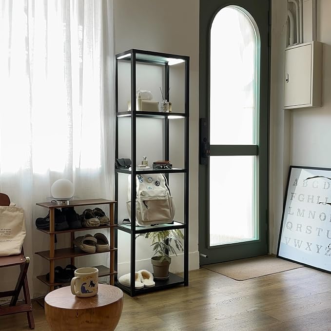 LED Display Shelf with Lights – Glass Display Cabinet - Image 8