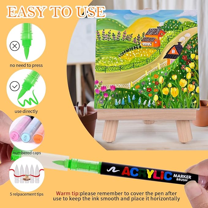 168 Colors Acrylic Paint Markers, Direct-Liquid Ink Control System, Premium - Image 3