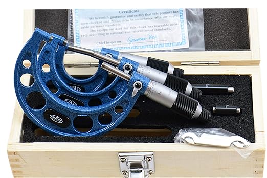 Shars 0-3" Precision Solid Metal Frame Outside Micrometer Set 3 PCS 303-2651N R)