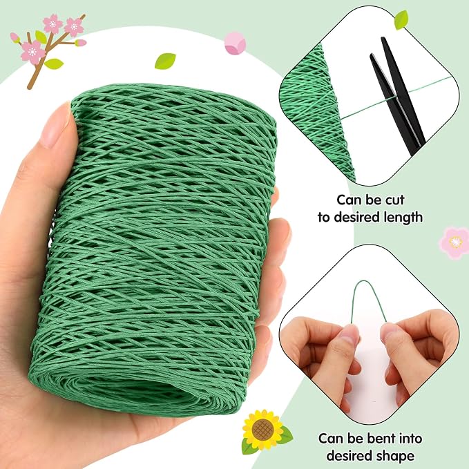 Syhood 673 Feet Floral Vine Bind Wire Rustic Wrapping Wire - Image 3