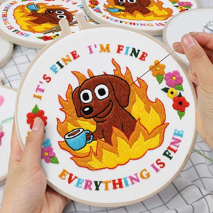 Nuberlic Cute Dog Embroidery Kits - Image 5