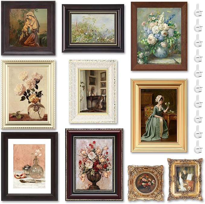 Qunclay 10 Pack Vintage Picture Frames by Qunclay