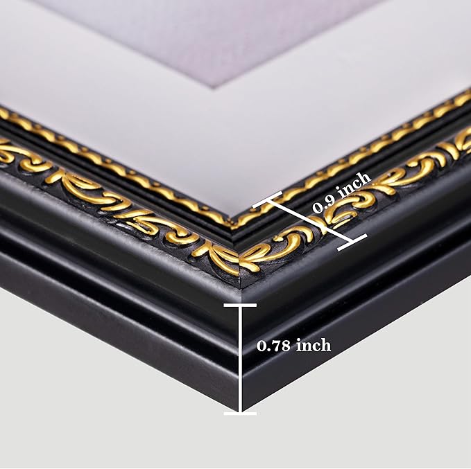 eletecpro 5x7 Vintage Picture Frame, Glass Cover, Horizontal or Vertical - Image 5