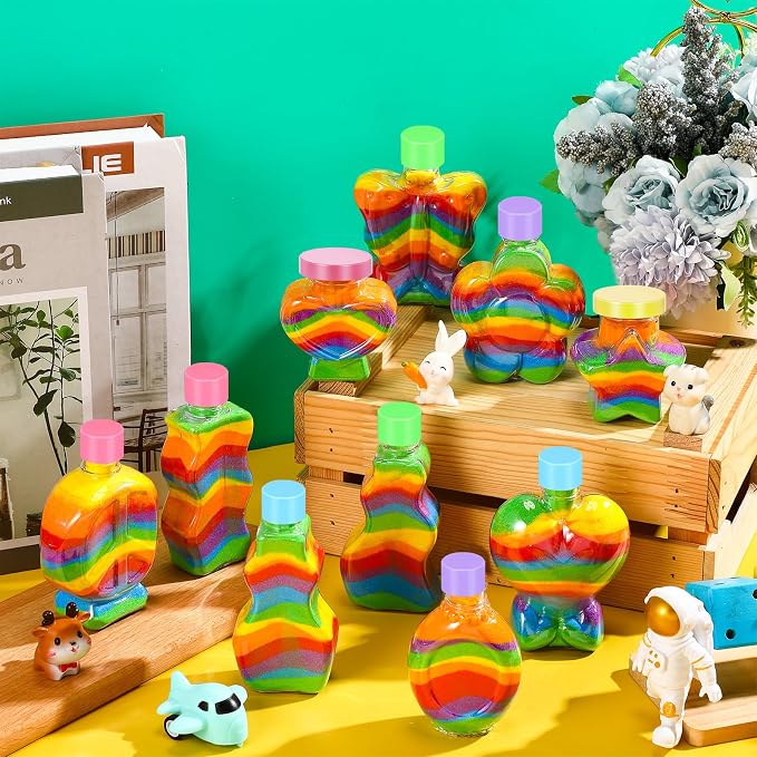 Bokon 100 Pcs Plastic Sand Art Bottles Bulk Sand Art Containers - Image 4