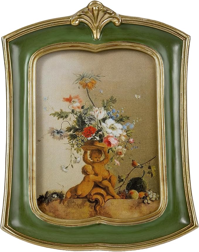 Vintage Picture Frame 5x7 Antique Ornate Photo Frame Tabletop and Wall Hanging by Kangce