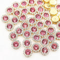 12mm 150pcs Crystal Rose Red Sew on Rhinestones, Crystals Glass Gems by Unknown