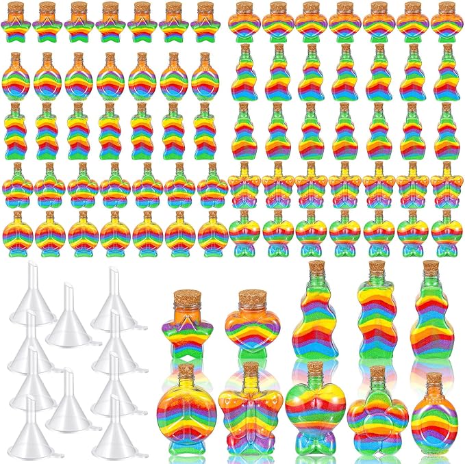 Bokon 100 Pcs Plastic Sand Art Bottles Bulk Sand Art Containers by Bokon