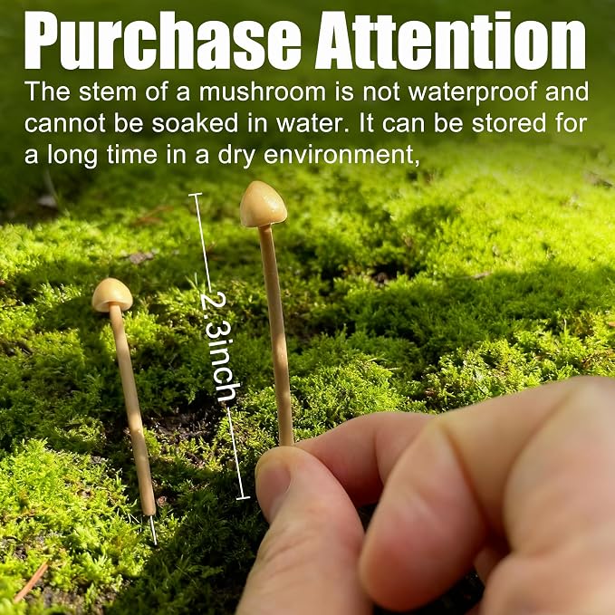 16-Pack Mini Mushrooms for Crafts - Image 2
