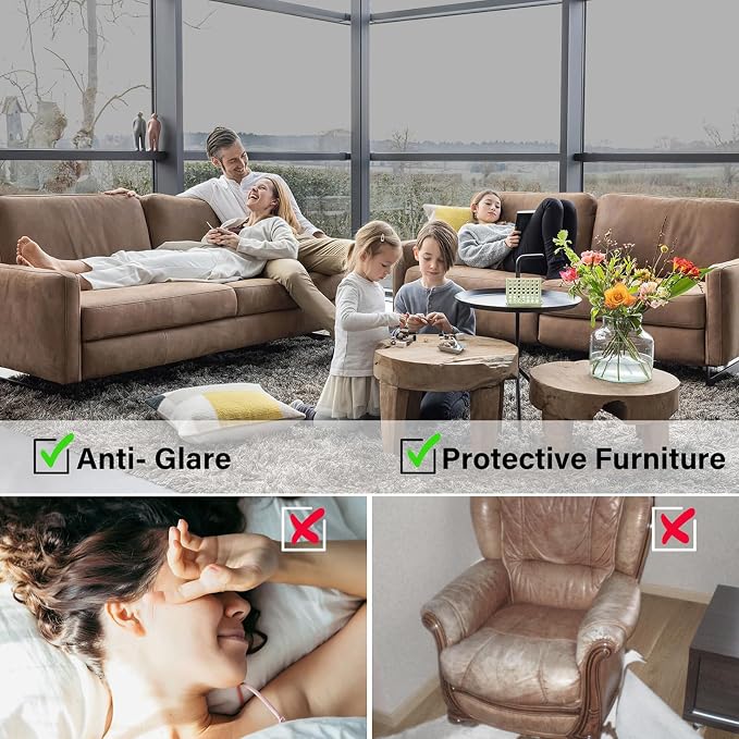 Kromapolis One Way Window Privacy Film Reflective Mirror Home Window Tint - Image 5