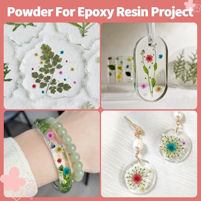 710 PCS Mini Dried Flowers for Resin, Small Dried Flowers for Crafts, - Image 3