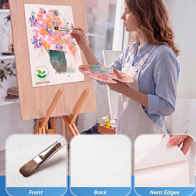 TaoBary 300 Pcs Watercolor Paper Sheet Bulk 5.5 x 8.5 Inch White Cold Press - Image 5