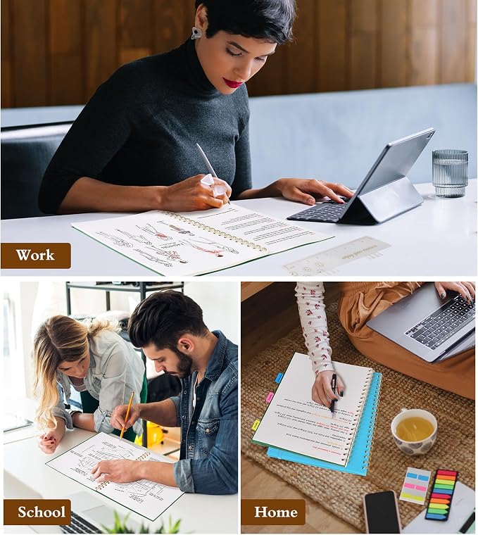 Dotted Notebook, Spiral Notebook Journal 8.5” x 11”, A4 Large Dot Grid Notebooks - Image 7