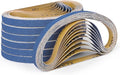 40-Piece 1/2 x 18 Inch 120 Grit Zirconia Sanding Belts, Heavy Duty Long-lasting Mini Sanding Bands for Belt Sander, Rust Paint Removal, Wood Metal Grinding and Finishing