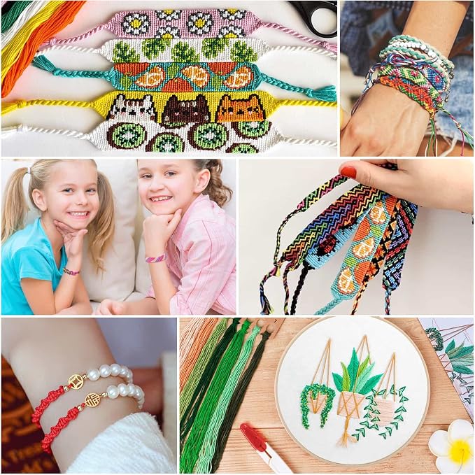 PAXCOO 985Pcs String Bracelet Making Kit, Friendship Bracelet String Kit - Image 2
