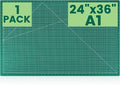 Large Cutting Mat 24"x36", 1 Pack Double-Sided 5-Ply Self Healing Sewing by CLOYAN