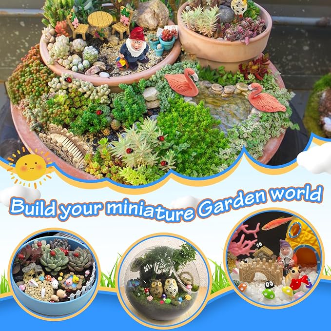 Tardigrade 200 Pieces Fairy Garden Accessories, Fairy Garden Kit, Fairy Tiny - Image 3
