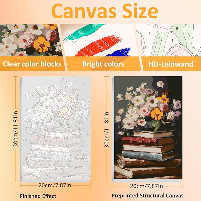 Mandun 3 Pack Paint by Numbers for Adult, Book Paint by Numbers Kit for Adults - Image 2