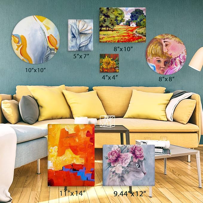 14 Packs Stretched Canvases for Painting, Round Canvas - Image 7