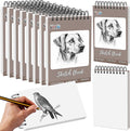 10 Pack 600 Sheets Heavyweight Sketchbook 5.5" x 8.5" 200GSM Very Thick Mixed by UZLUbuywithconfidence